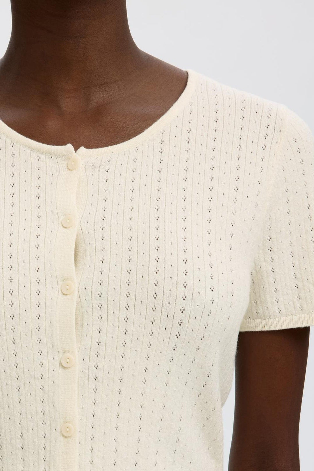 Selected Femme - Cardigan - Egret - Helle Pointel
