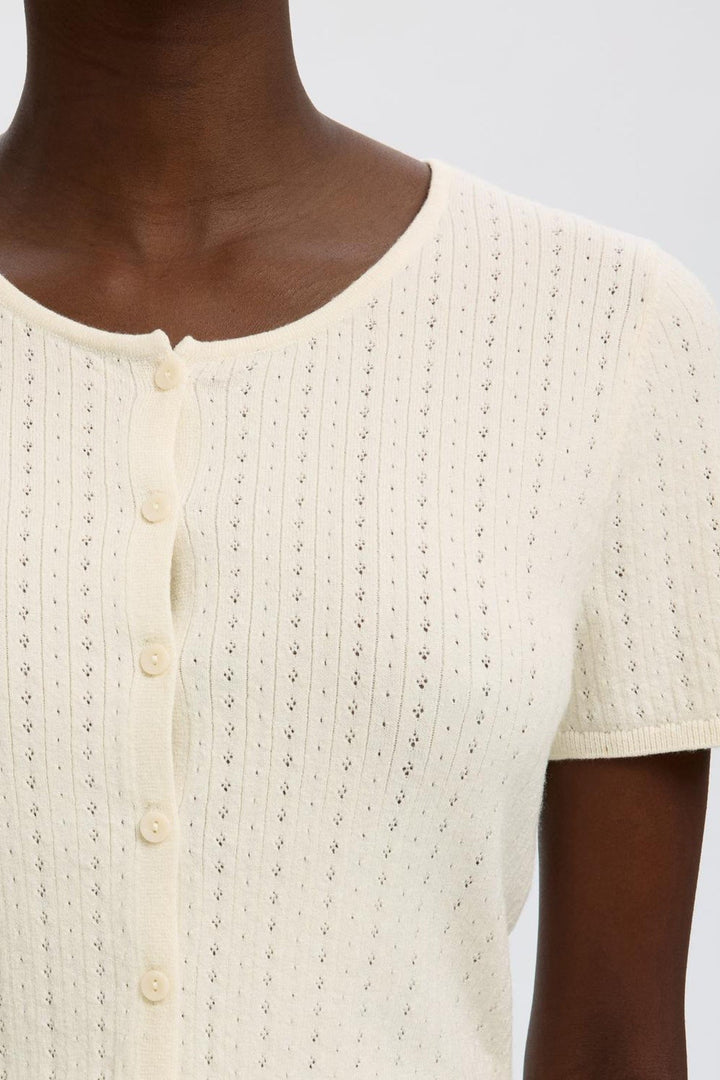 Selected Femme - Cardigan - Egret - Helle Pointel