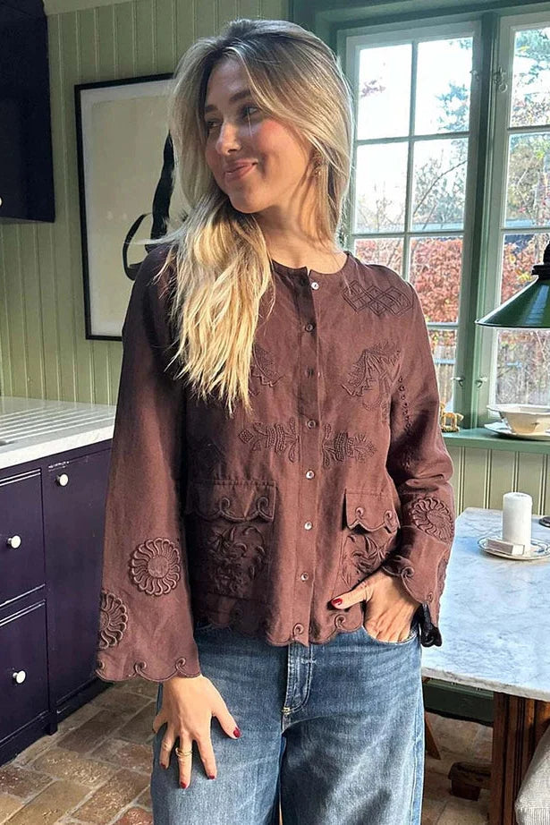 Sissel Edelbo - Skjorte - Seal Brown - Ester