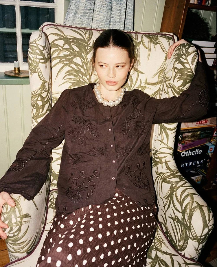 Sissel Edelbo - Skjorte - Seal Brown - Ester