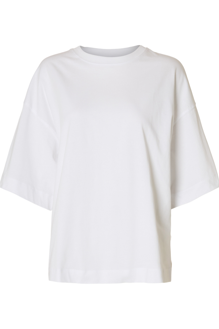 Selected Femme - T-shirt - Oversized Hvid - Colwoman