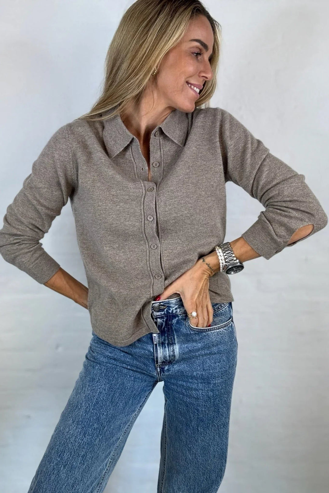Sassy Copenhagen - 100% Cashmere polo - Latte - Samara sss - Stilkompagniet.dk