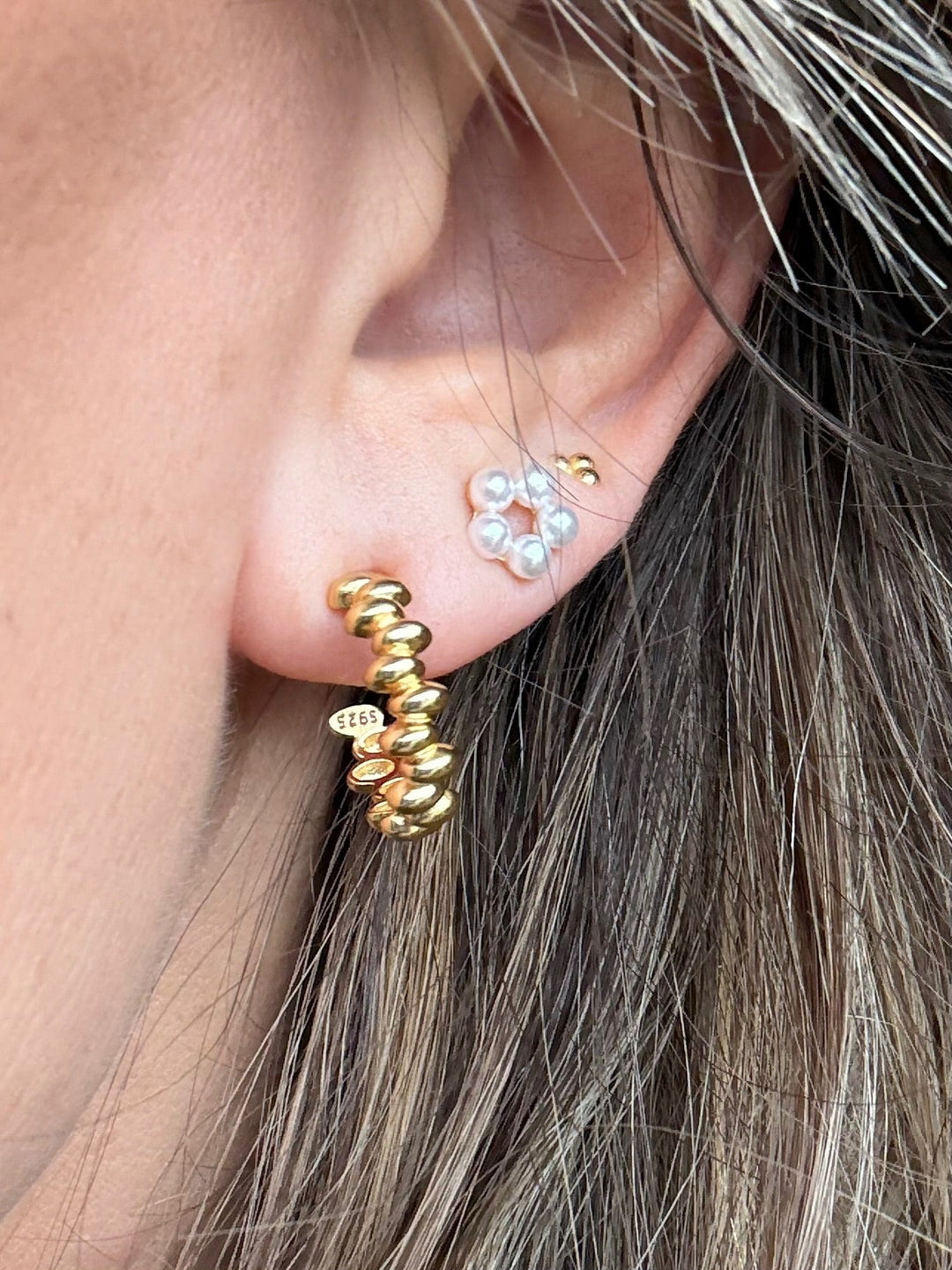 Andcopenhagen - Ørering studs - 18 karat guldbelagt 925 sterlingsølv - Phine