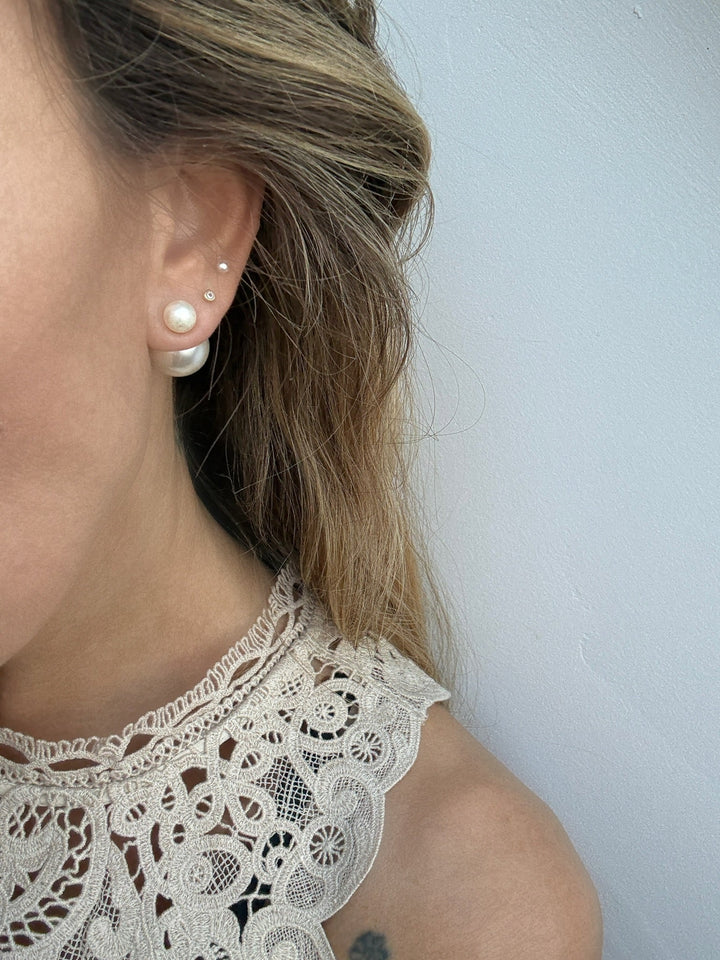 Andcopenhagen - Øreringe studs - 18 karat guldbelagt 925 sterlingsølv - Funk zirkon stud