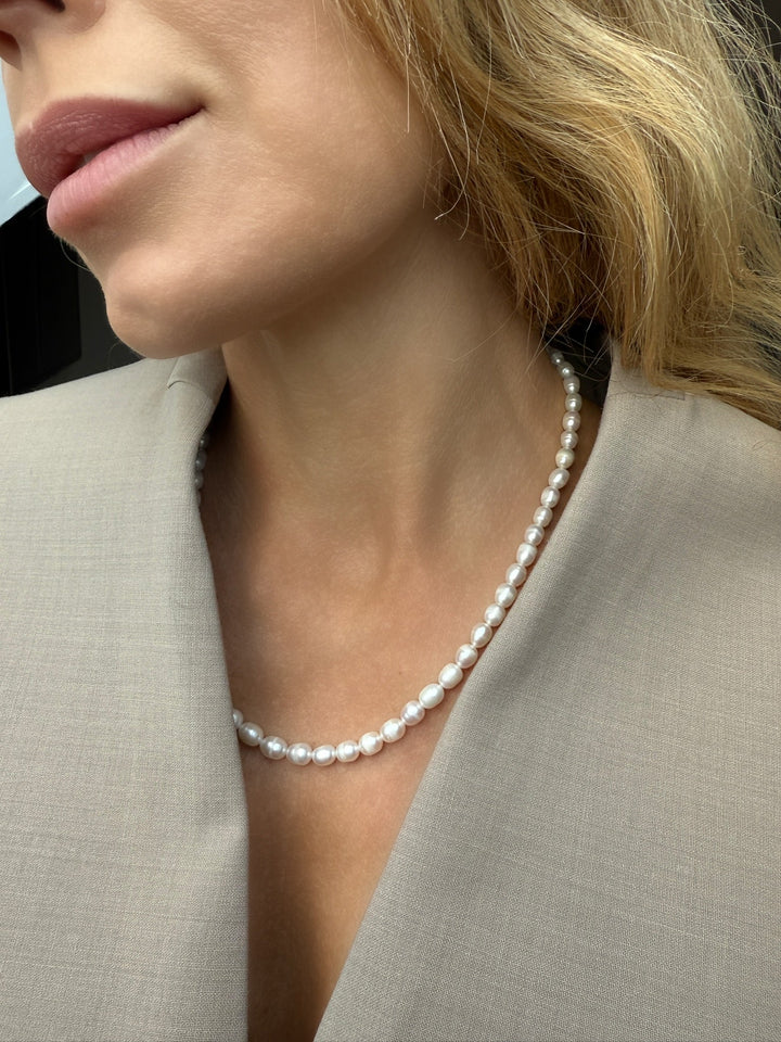 Andcopenhagen - Halskæde - 18 karat guldbelagt stainless steel - Mana Long perle