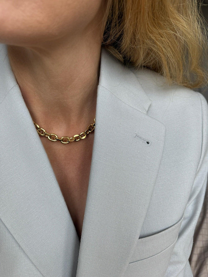 Andcopenhagen - Halskæde - 18 karat guldbelagt rustfri stål- Bred Chunky Chain Maya