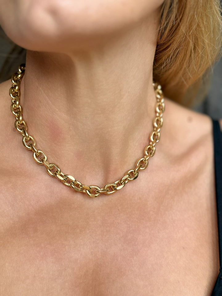 Andcopenhagen - Halskæde - 18 karat guldbelagt rustfri stål- Bred Chunky Chain Maya