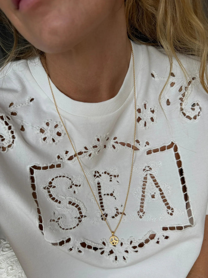 Andcopenhagen Jewelry - Halskæde - 18 karat guldbelagt kobber - Peace