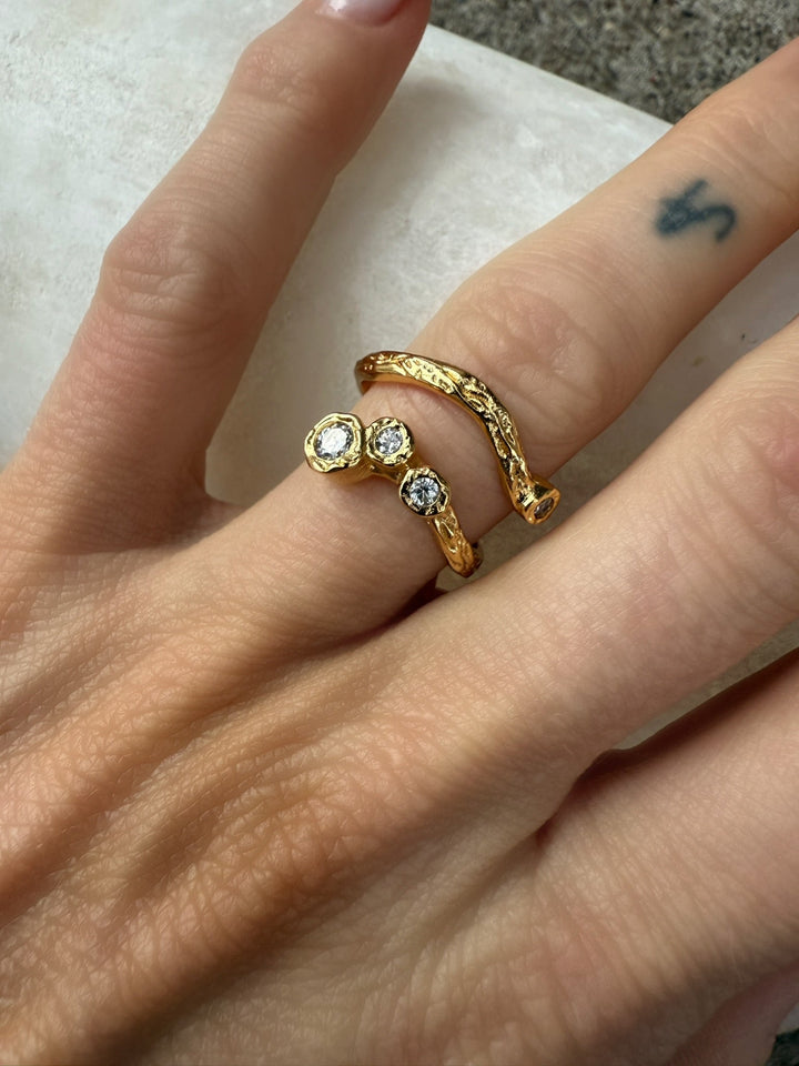 Ring - Elvira - 18 karat guldbelagt - Andcopenhagen