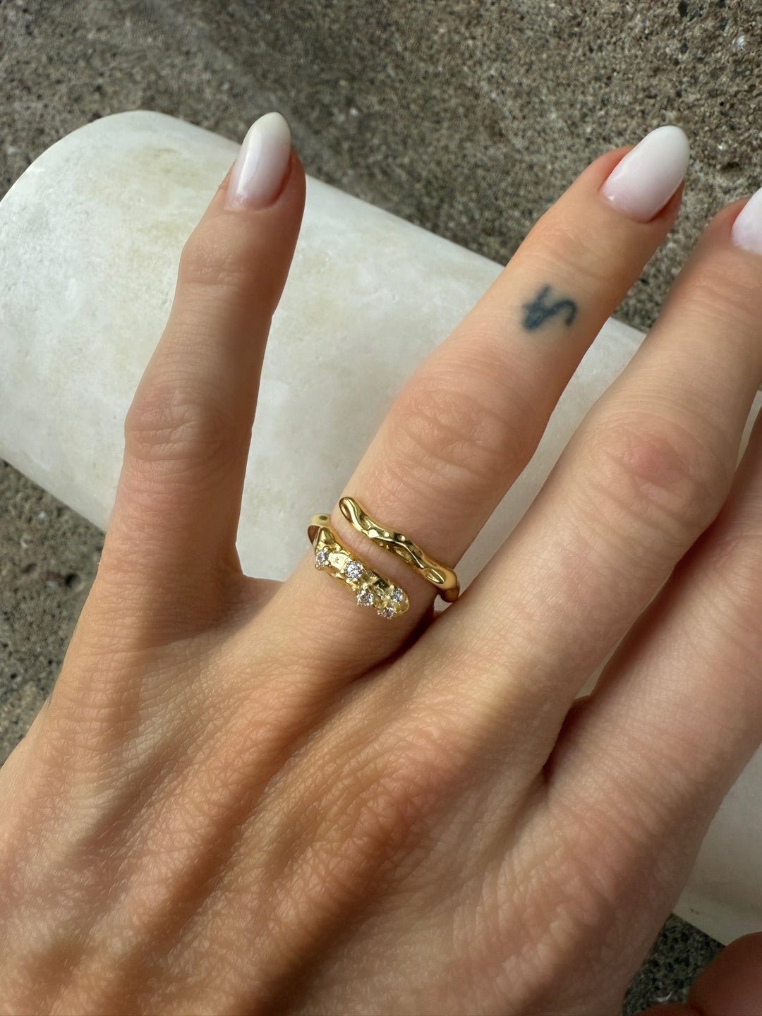 Andcopenhagen - Ring - 18 karat guldbelagt 925 sterlingsølv - Shiny Twist