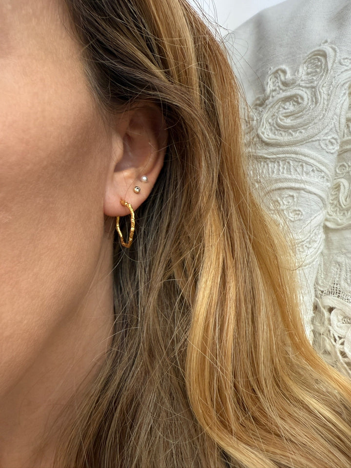 Andcopenhagen - Øreringe hoops - 18 karat guldbelagt 925 sterlingsølv- Sicca big Gold