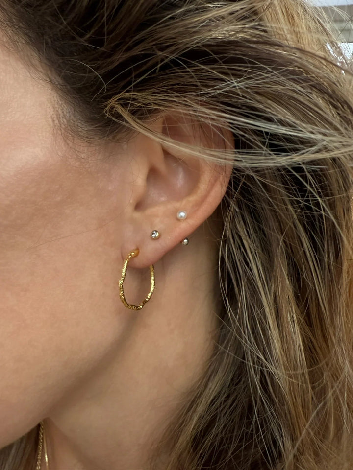 Andcopenhagen Jewelry - Øreringe hoops - 18 karat guldbelagt messing - Sicca small