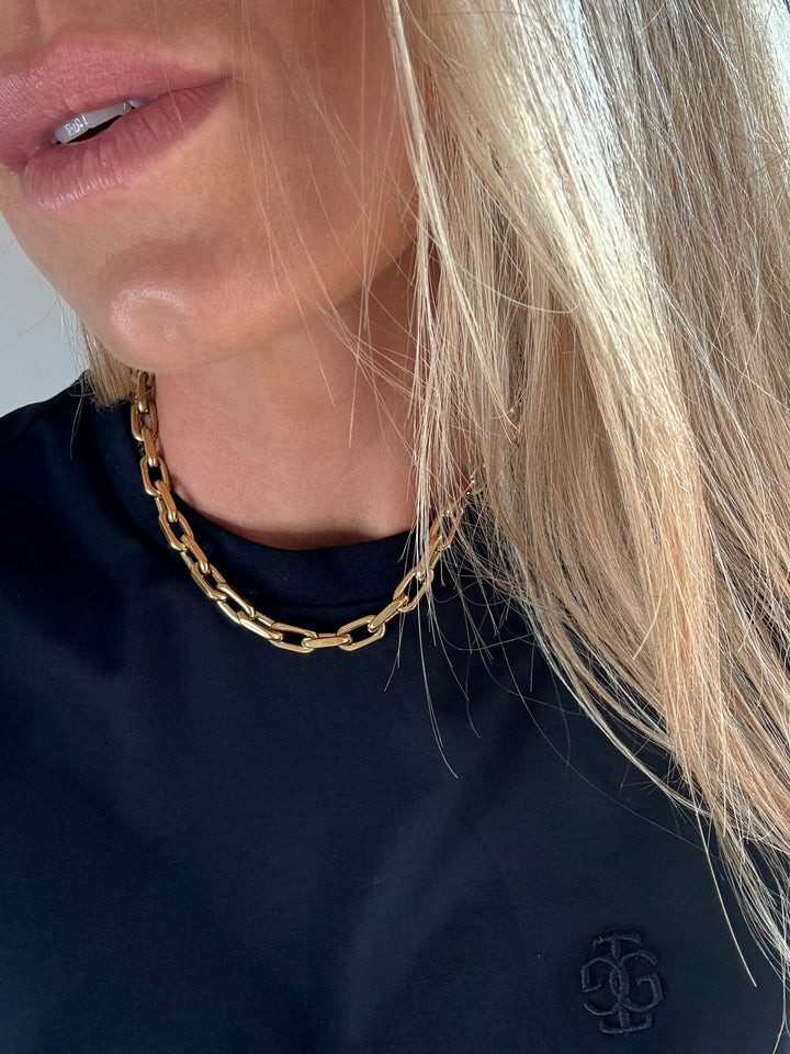 Nine - Chunky Chain Necklace - Stilkompagniet.dk