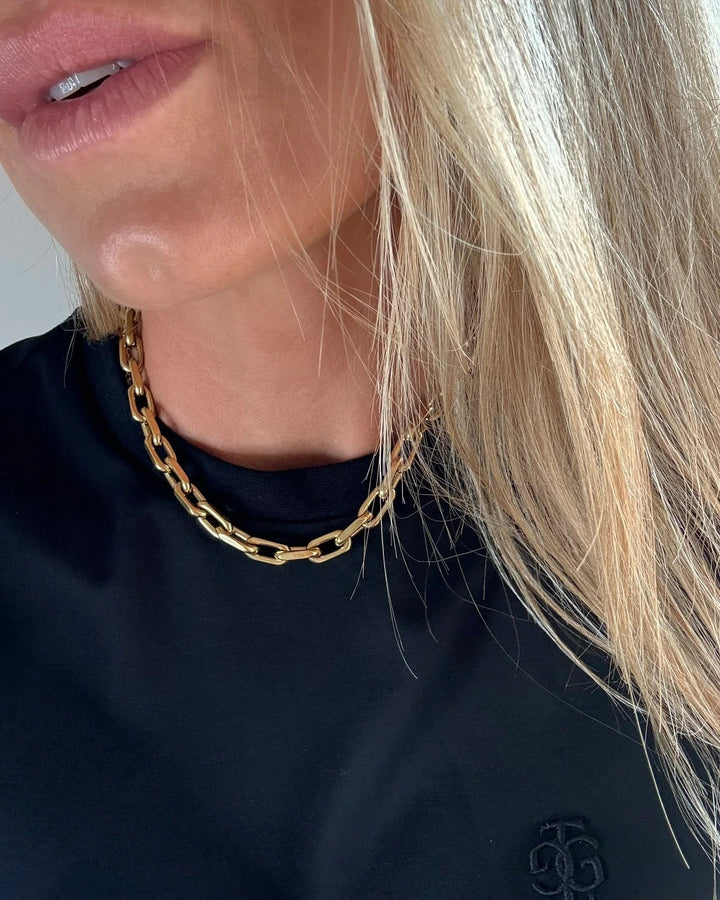 Nine - Chunky Chain Necklace - Stilkompagniet.dk