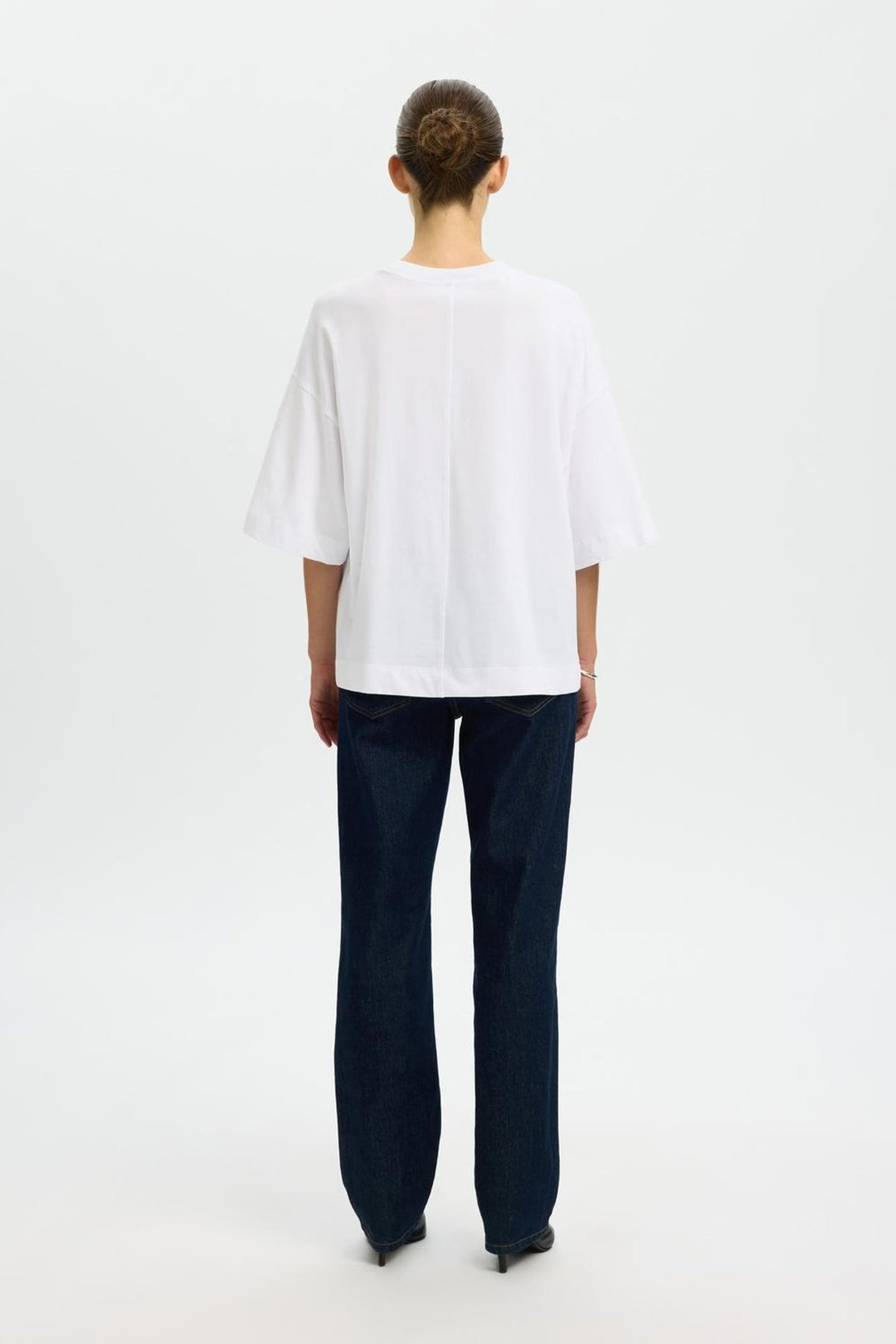 Selected Femme - T-shirt - Oversized Hvid - Colwoman