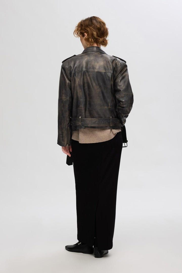 Selected Femme - Læderjakke - Black - Nana