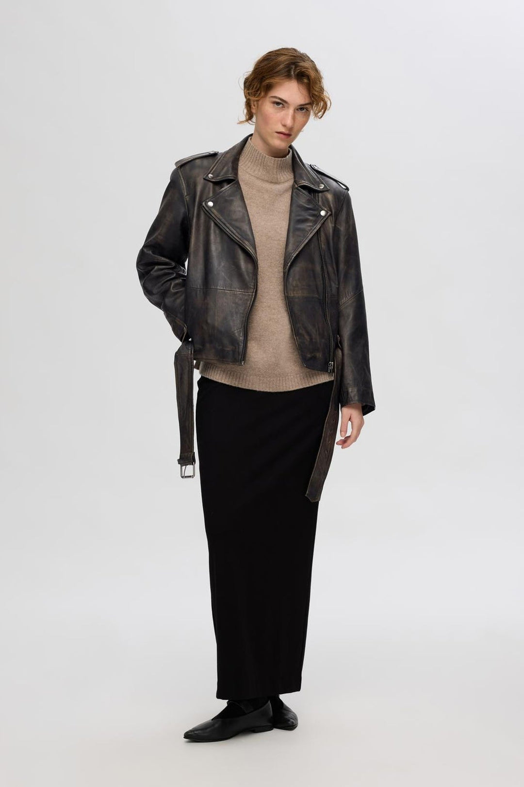 Selected Femme - Læderjakke - Black - Nana