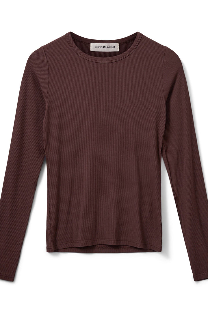 Sofie Schnoor - T-shirt - Dark Plum - Petricia
