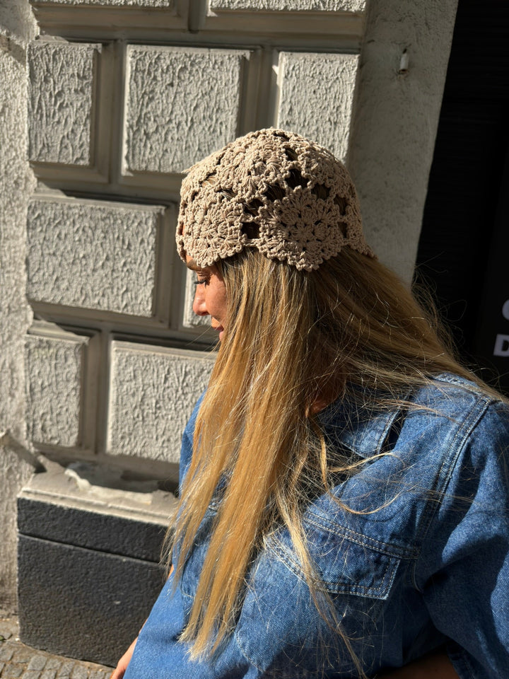 Sassy Copenhagen - Hæklet beanie - Khaki - Betty