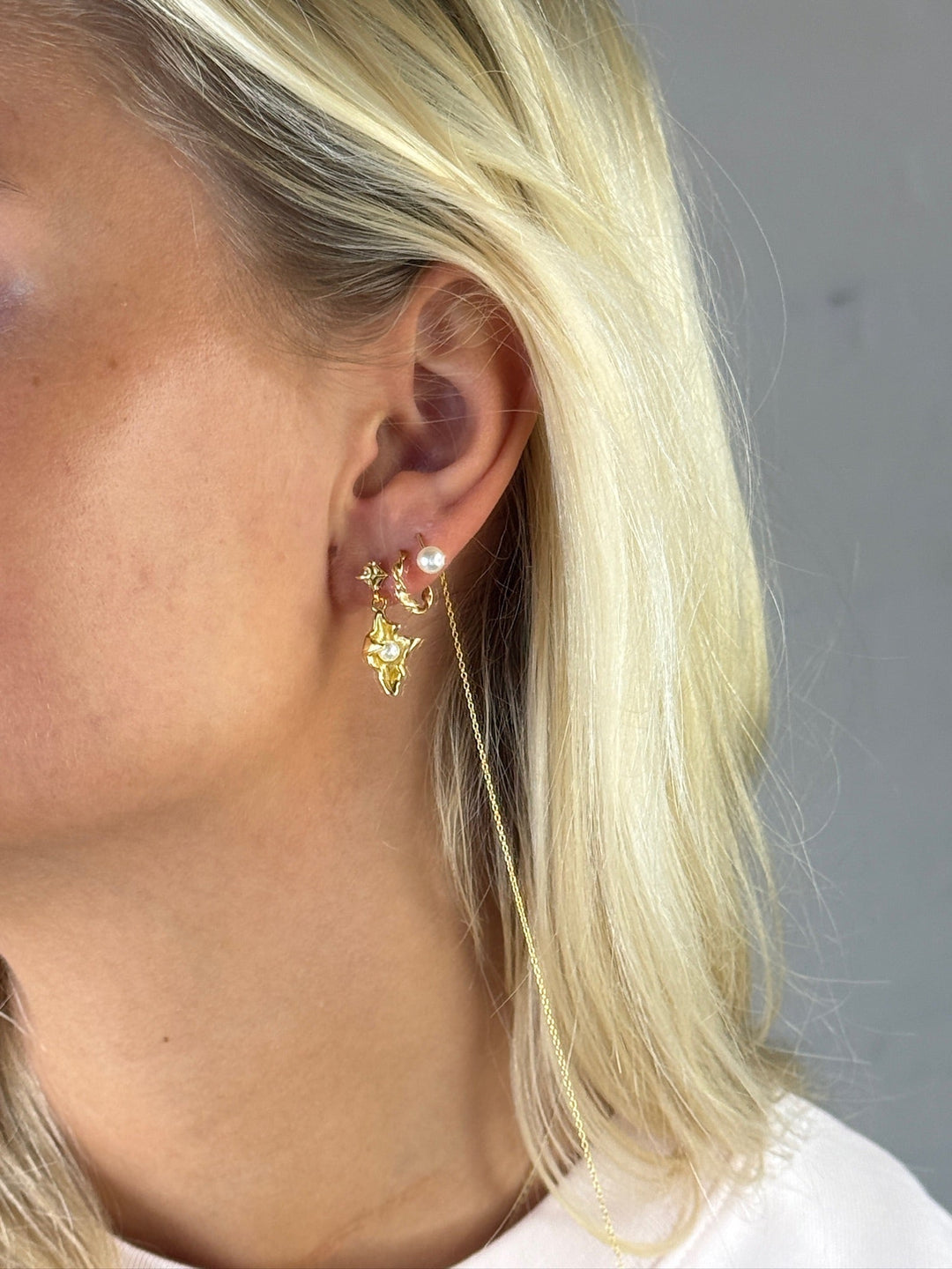 Andcopenhagen Jewelry - Øreringe hoops - 18 karat Guldbelagt 925 sterlingsølv - Ditte