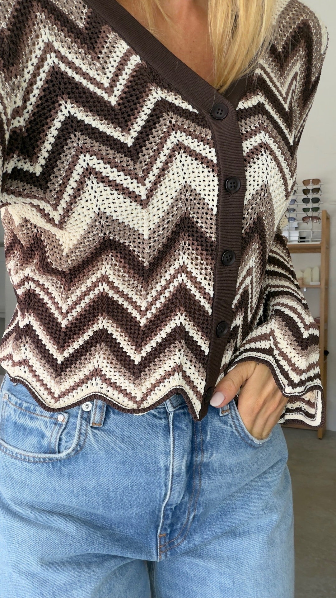 Sassy Copenhagen - Cardigan - Deep Brown - Majken