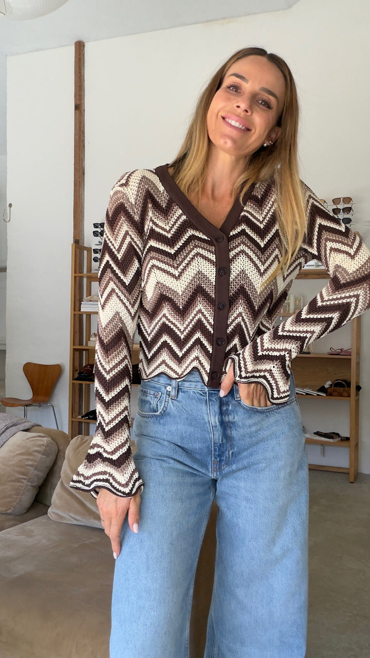 Sassy Copenhagen - Cardigan - Deep Brown - Majken