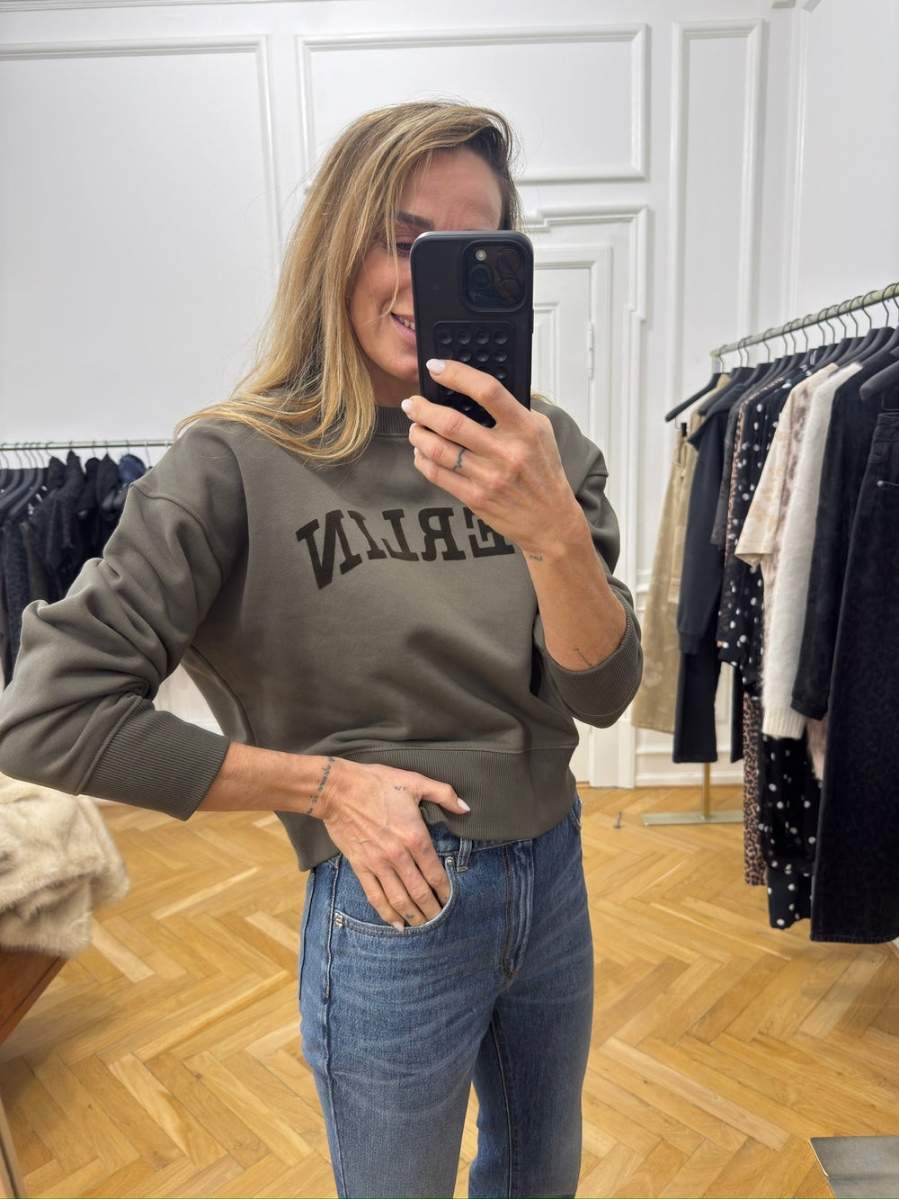 Lala Berlin - Sweatshirt - Moss - Sweatshirt 2, billede 2