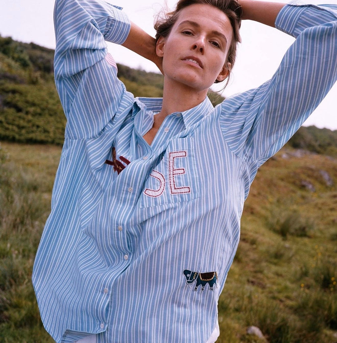 Sissel Edelbo - Skjorte - Green Stripes - Pil