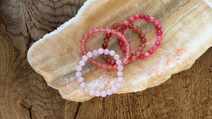 Andcopenhagen Jewelry - Armbånd - Pink kalcedon - Tora