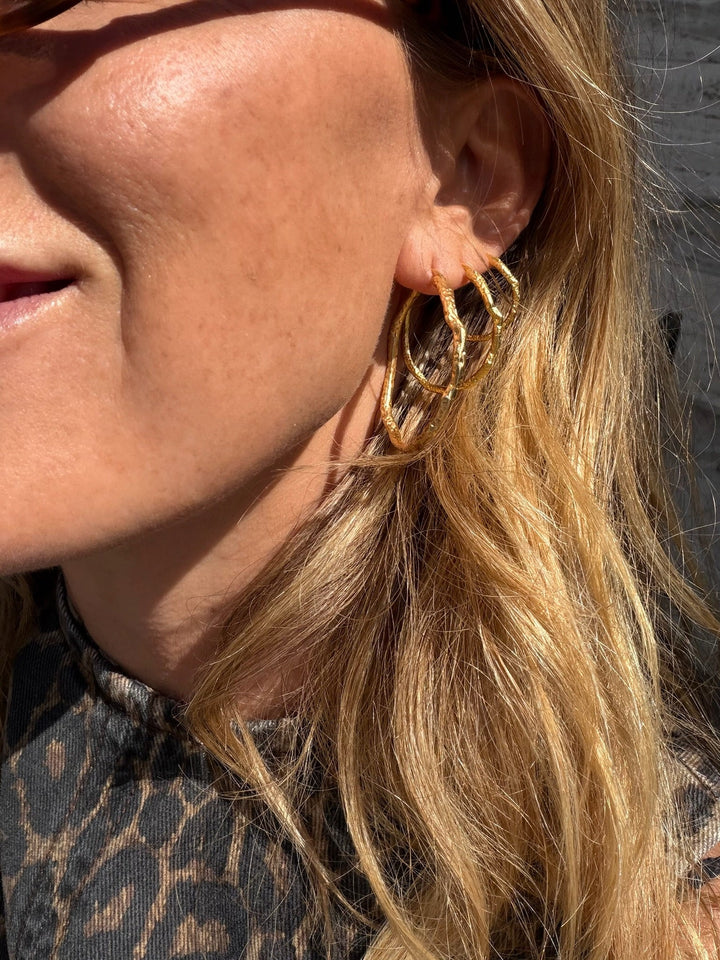 Andcopenhagen Jewelry - Øreringe hoops - 18 karat guldbelagt messing - Sicca big