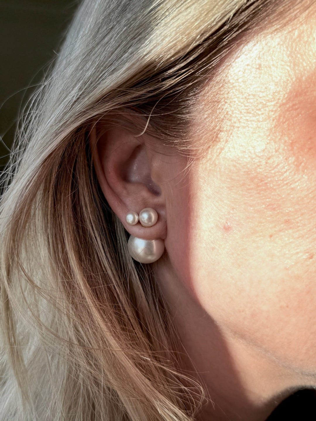 Andcopenhagen - Sophie double pearl Øreringe - 18 karat guldbelagt 925 sterlingsølv