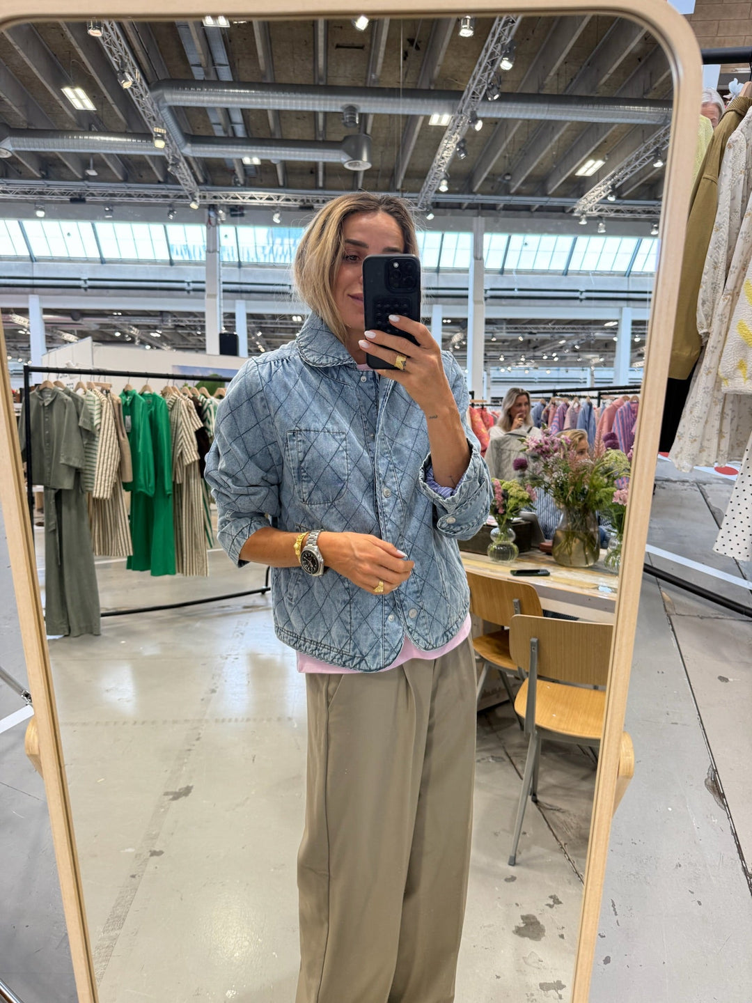 Lollys Laundry - Quilted jakke - Washed Denim - Viola