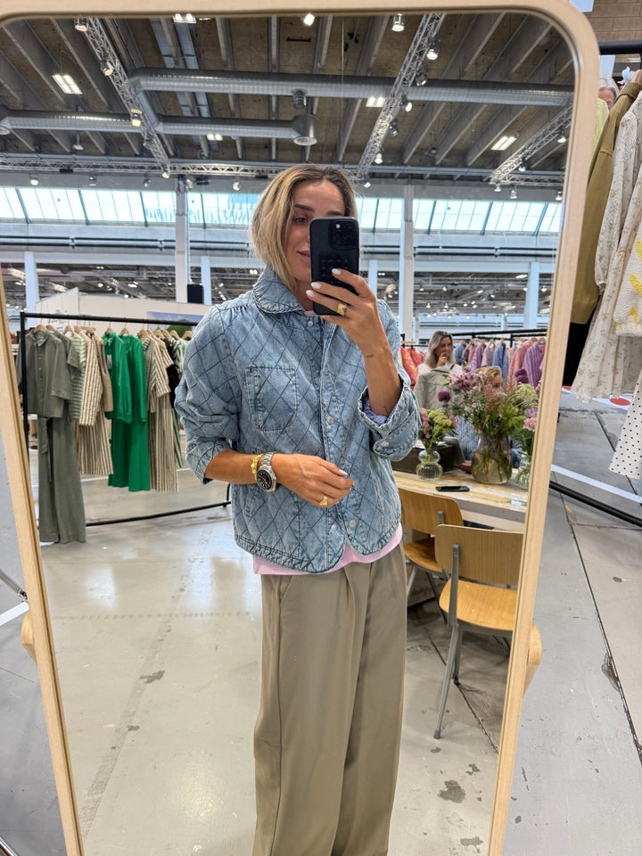 Lollys Laundry - Quilted jakke - Washed Denim - Viola