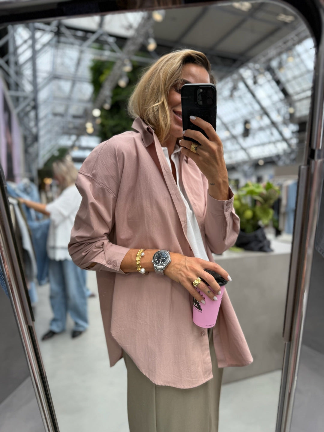 My Essential Wardrobe - Skjorte - Rosa - Sunna Boxy