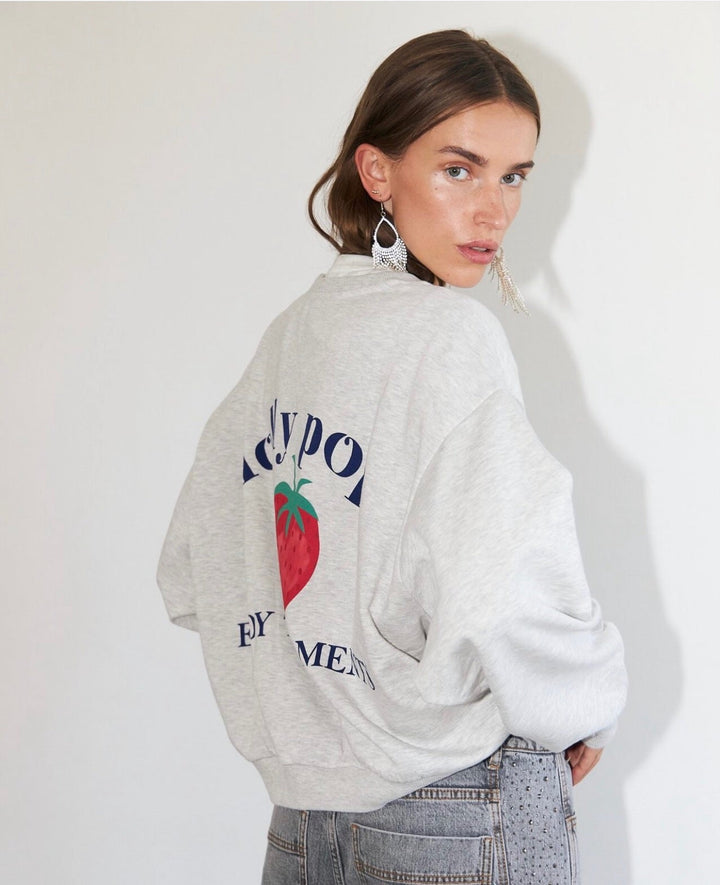Lollys Laundry - Sweatshirt - Grå - Sydney Strawberry