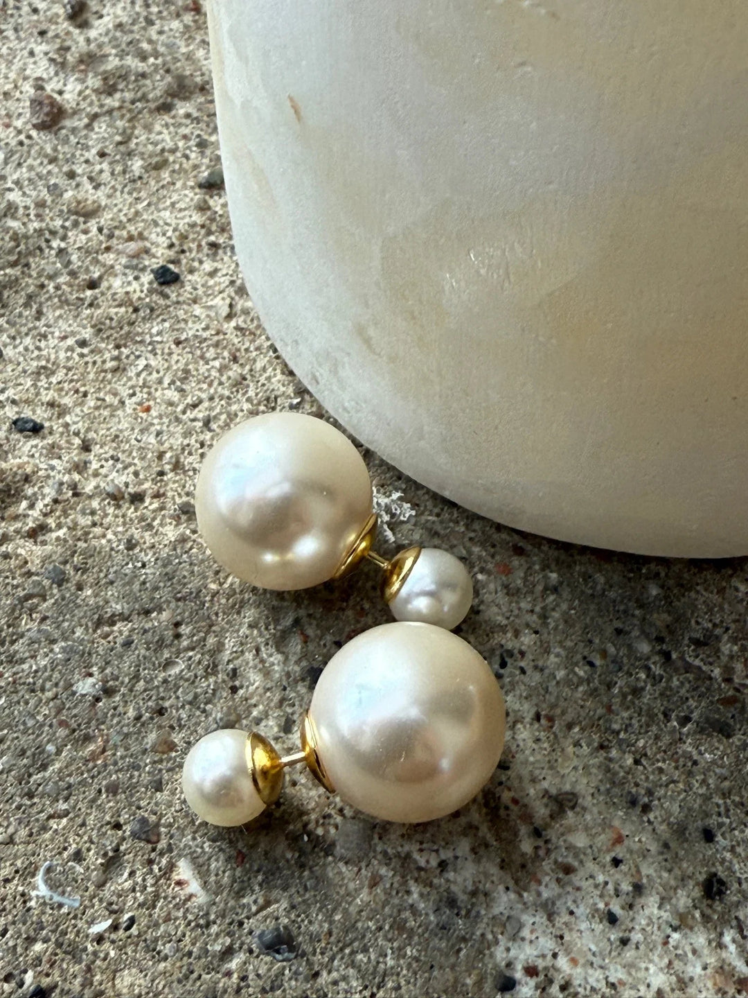 Andcopenhagen - Sophie double pearl Øreringe - 18 karat guldbelagt 925 sterlingsølv