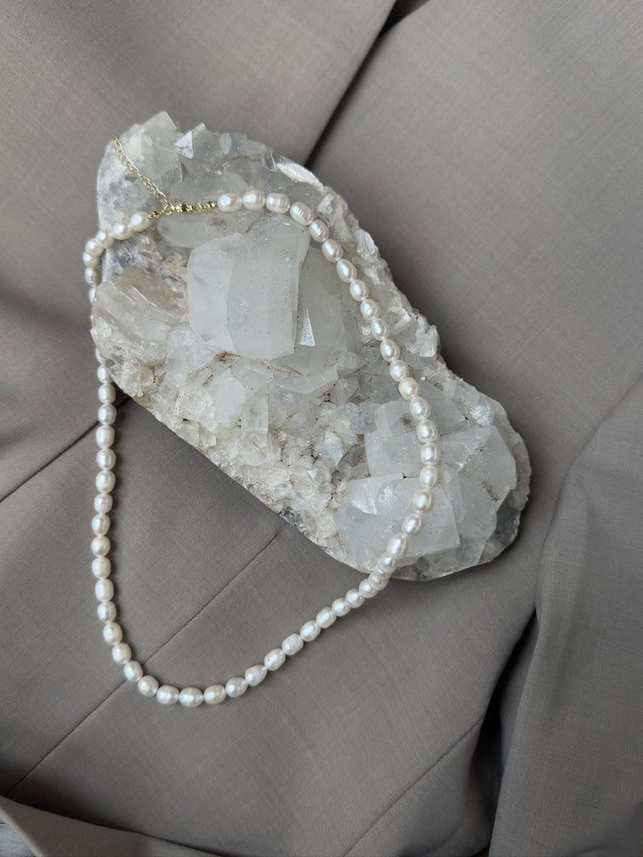 Andcopenhagen - Halskæde - 18 karat guldbelagt stainless steel - Mana Long perle