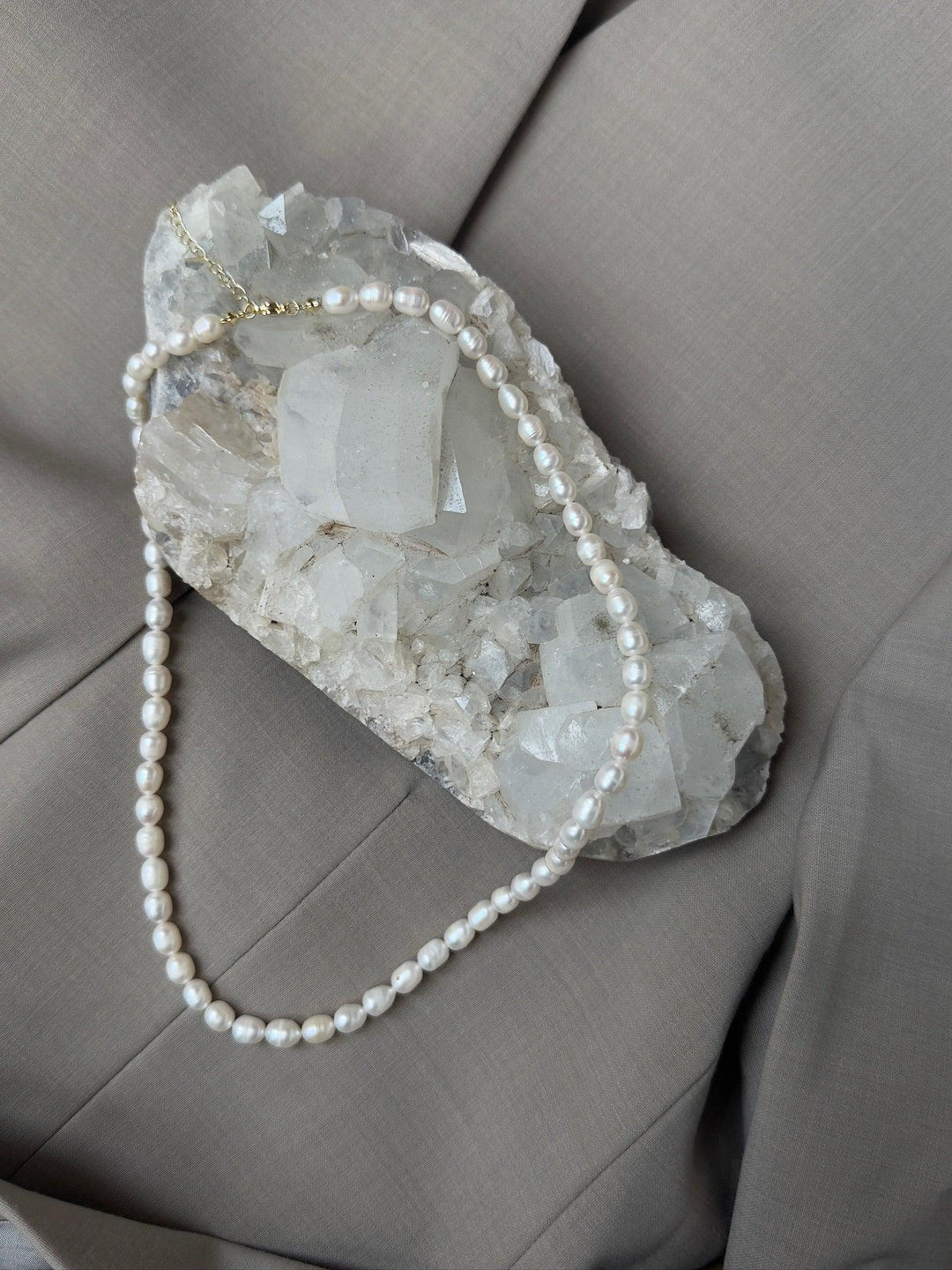 Andcopenhagen - Halskæde - 18 karat guldbelagt stainless steel - Mana Long perle