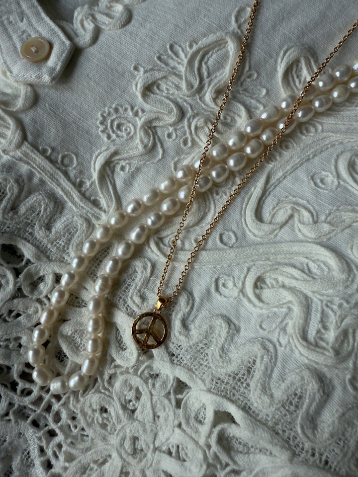 Andcopenhagen - Halskæde - 18 karat guldbelagt kobber - Peace