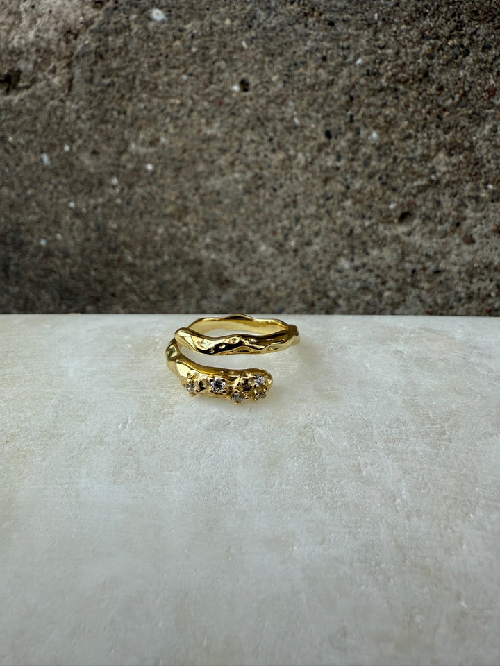 Andcopenhagen - Ring - 18 karat guldbelagt 925 sterlingsølv - Shiny Twist