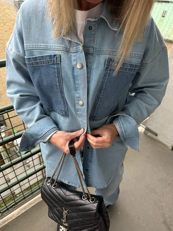 My Essential Wardrobe - Denimskjorte - Light Blue - Mazie Boxy Mix