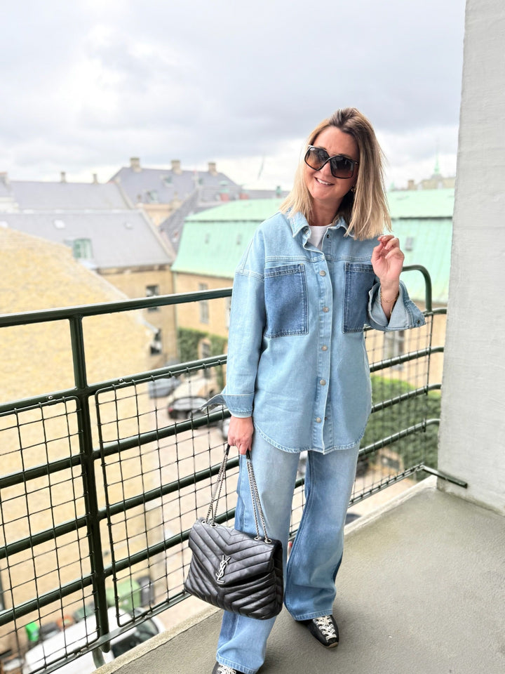 My Essential Wardrobe - Denimskjorte - Light Blue - Mazie Boxy Mix