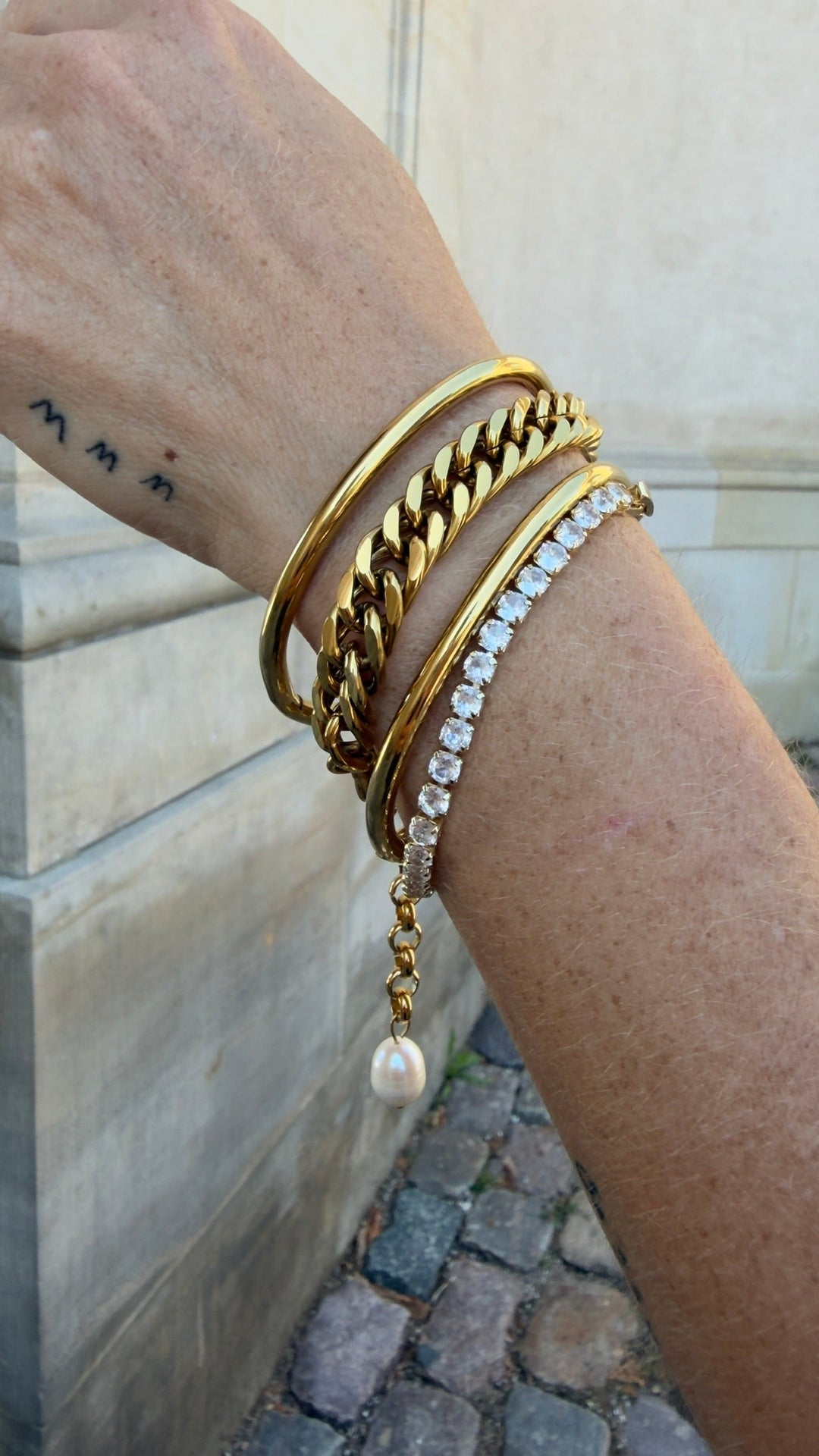 Andcopenhagen Jewelry - Armbånd - Guldfarvet - Nena 2,5mm
