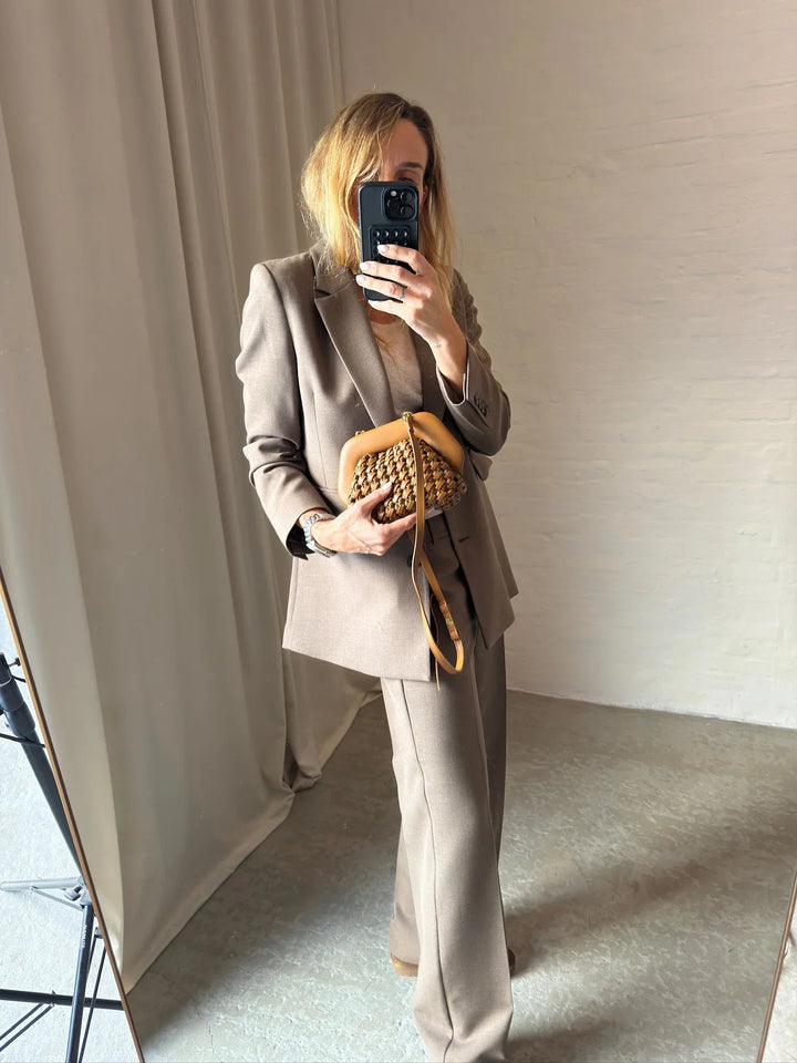 Selected Femme - Bukser - Chocolate Chip - Rita MW wide pant