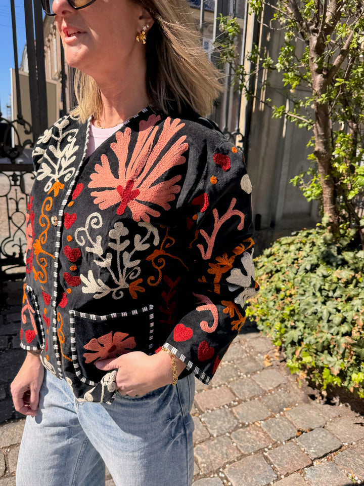Cofur - Jakke - Sort/rød 04 - Suzani
