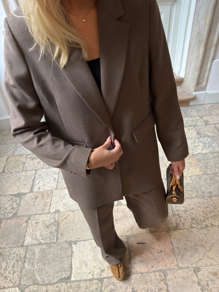 Selected Femme - Bukser - Chocolate Chip - Rita MW wide pant