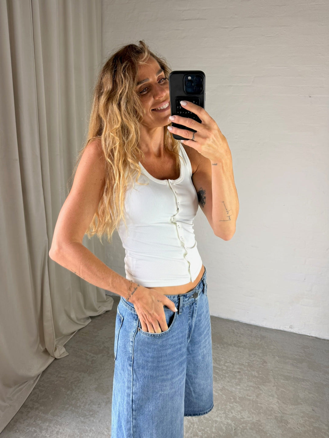 Sofie Schnoor - Bermuda Shorts - Denim Blue - Stokesw Oversized