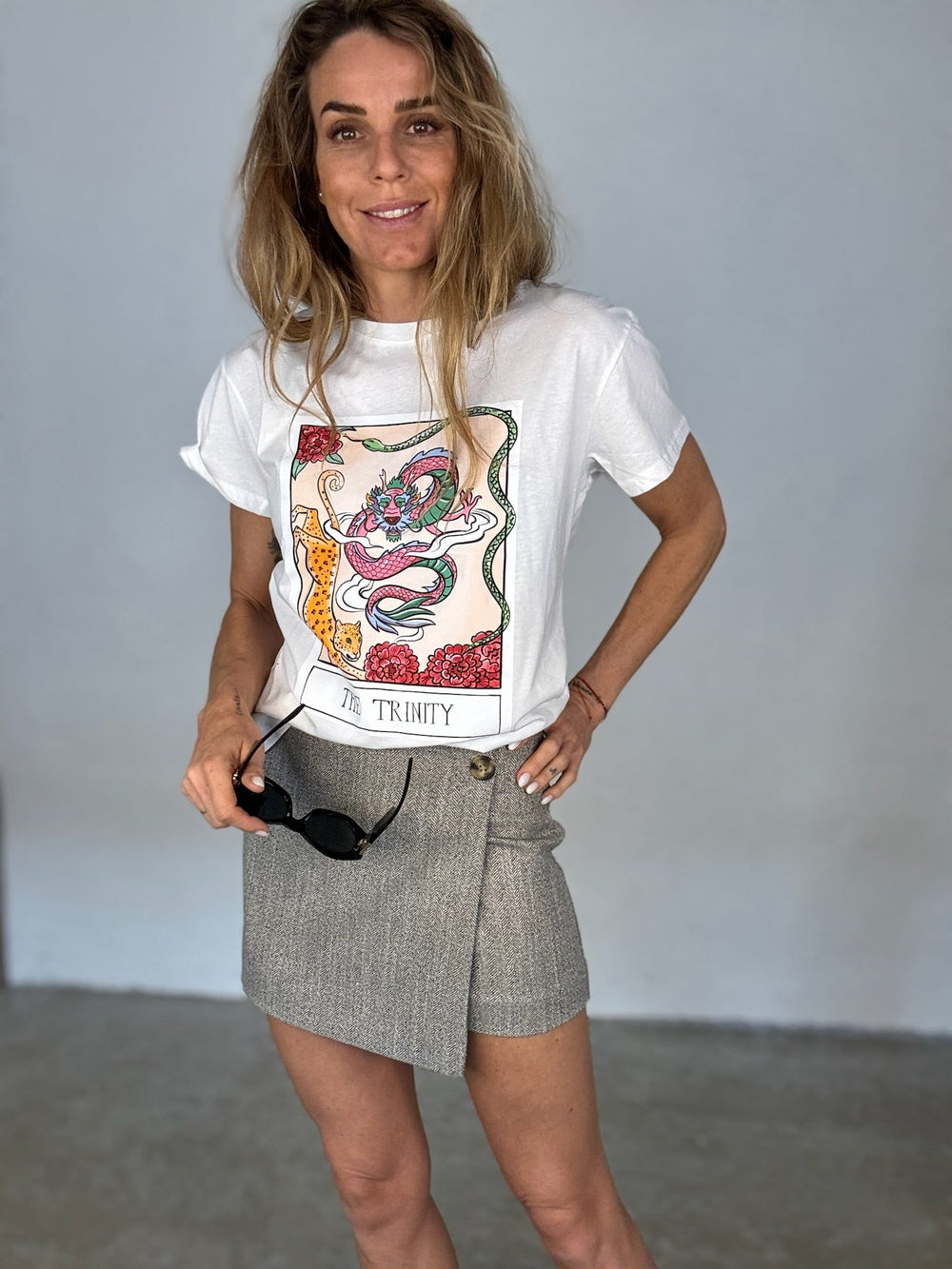 My Essential Wardrobe - Nederdel - Oatmeal melange - Emmy - Stilkompagniet.dk