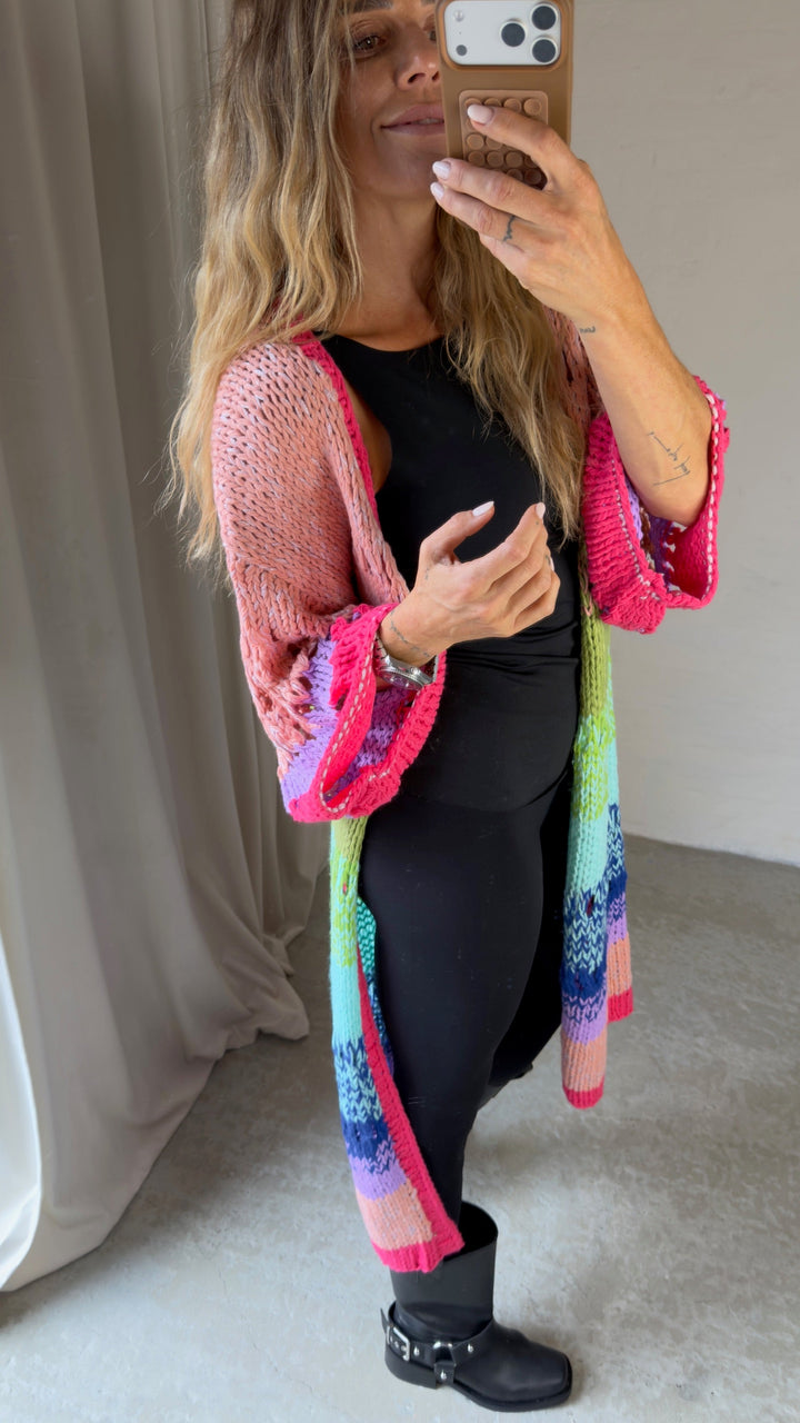 Sassy Copenhagen - Cardigan - Pink/Multi - Greta