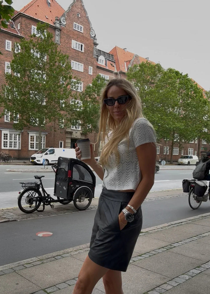 Sassy Copenhagen - Strikket top - Hvid blonde - Ella - Stilkompagniet.dk